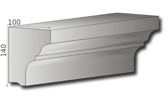 Fassadenstuck Styroporleisten Profile mit zementärer Flex Beschichtung 140x70 und 140x100mm 300cm P3A